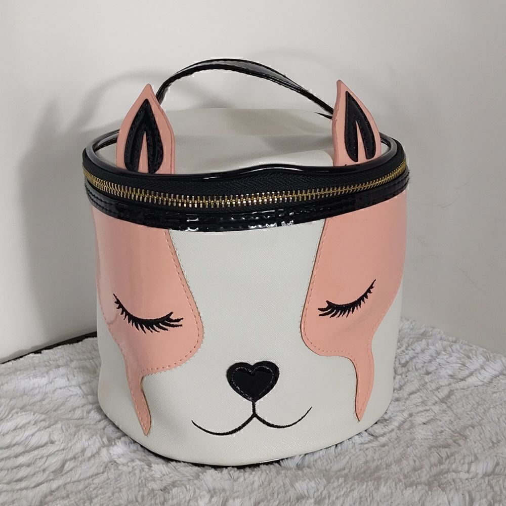 Round "Kitty Cat" Cosmetic Bag